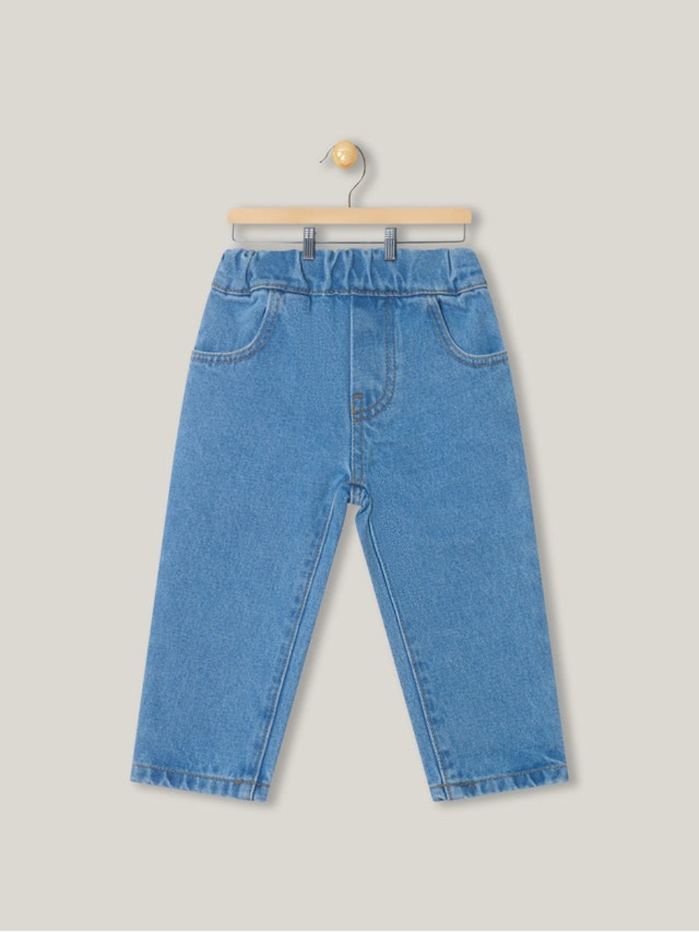 The simple folk Kids Elastic-Waist Light Blue Denim Jeans